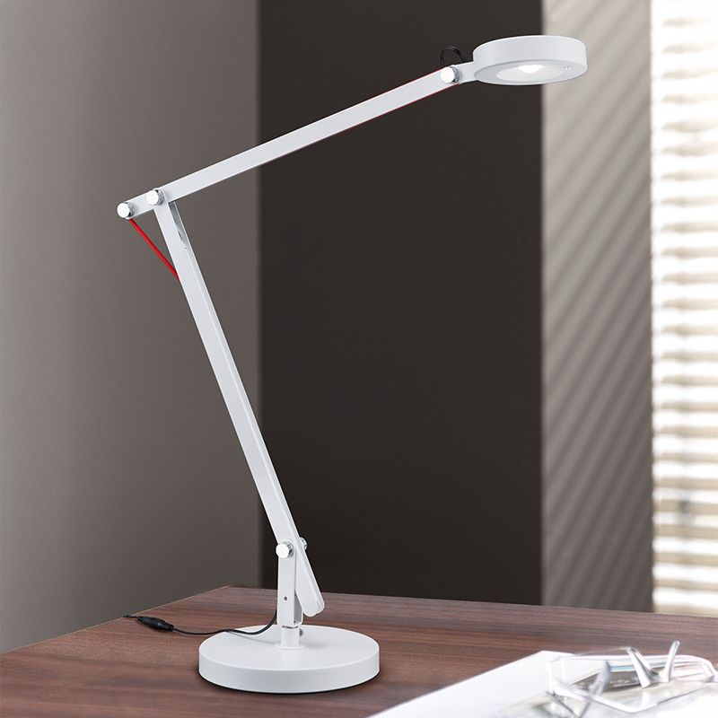 Bílá stolní lampa moderní, Pardoes, 5W, LED 3000 K, s vypínačem