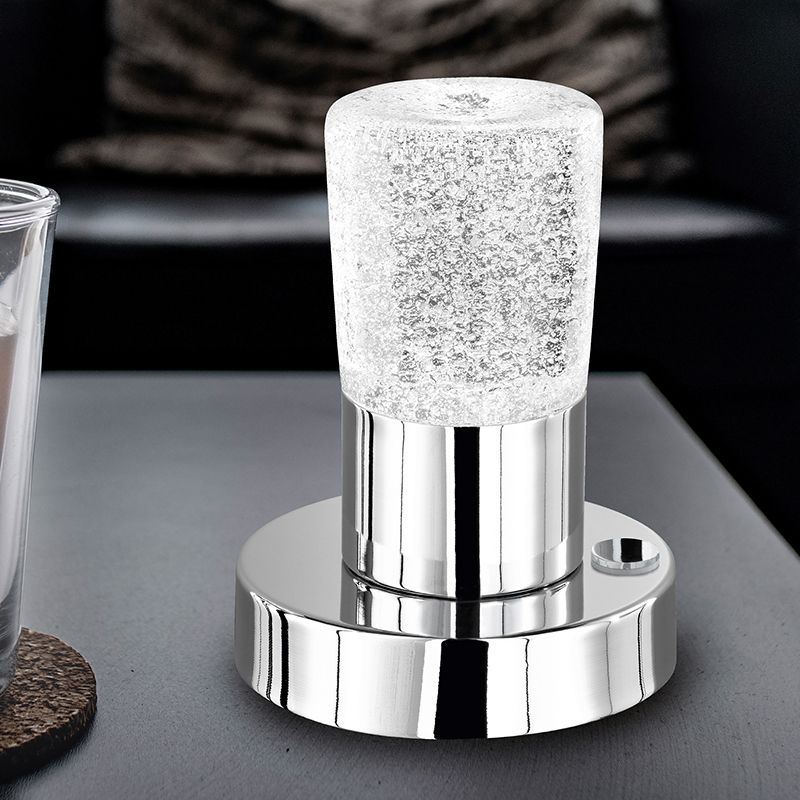 Chromová stolní lampa klasická, Merle, 4,3W, LED 3000 K, s vypínačem