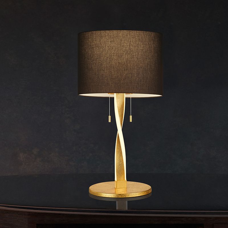 Zlatá stolní lampa moderní, Ramten, 3W, LED 3000 K, s tahovým vypínačem Zlatá stolní lampa moderní, Ramten, 3W, LED 3000 K, s tahovým vypínačem