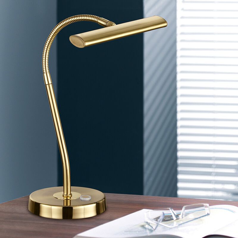 Mosazná stolní lampa moderní, Eliza, 4W, LED 3000 K, s vypínačem
