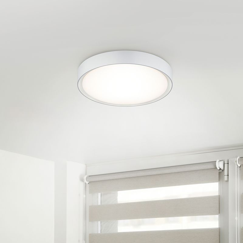 Bílé stropní světlo do koupelny plastové, Evelina, 18W, LED 3000 K, IP44