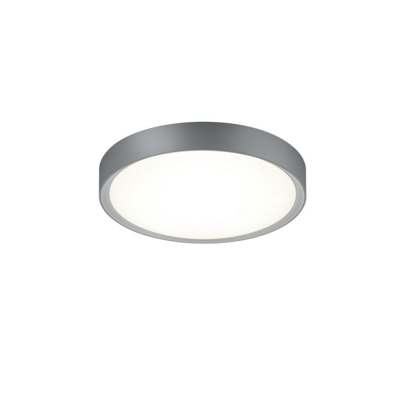 Stříbrné stropní světlo do koupelny plastové, Evelina, 18W, LED 3000 K, IP44