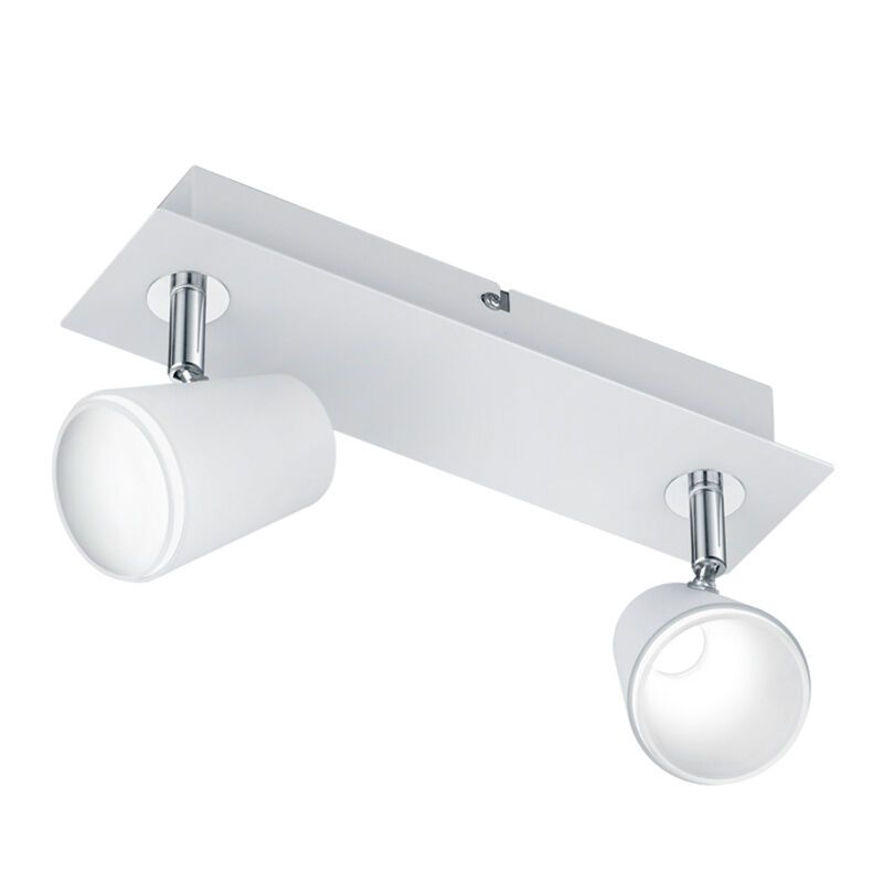 Bílé nástěnné světlo skleněné, Laysha, 6W, LED 3000 K, s vypínačem