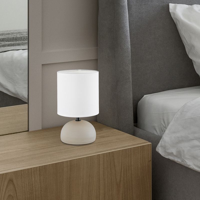 Keramická stolní lampa bílá, Yeraz, s vypínačem