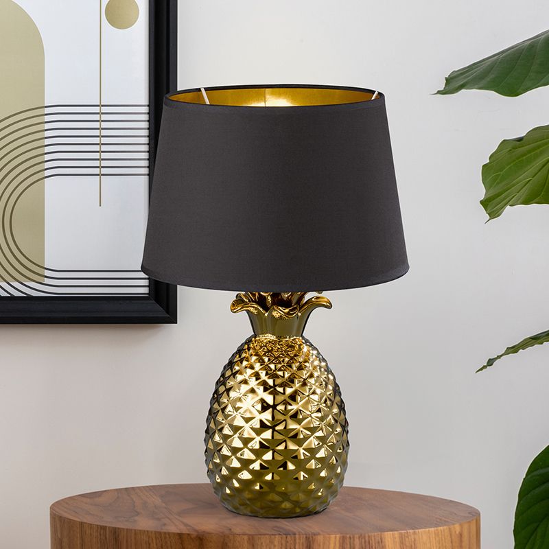Keramická stolní lampa zlatá, Monsted, s vypínačem