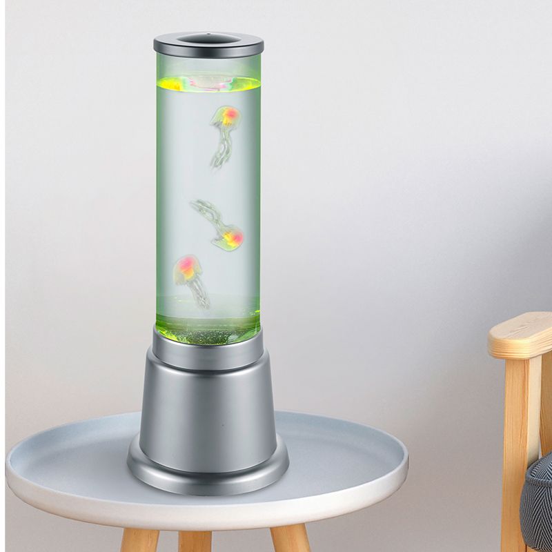 Stříbrná stolní lampa do dětského pokoje designová, Berke, 6W, LED 3000 K, s vypínačem