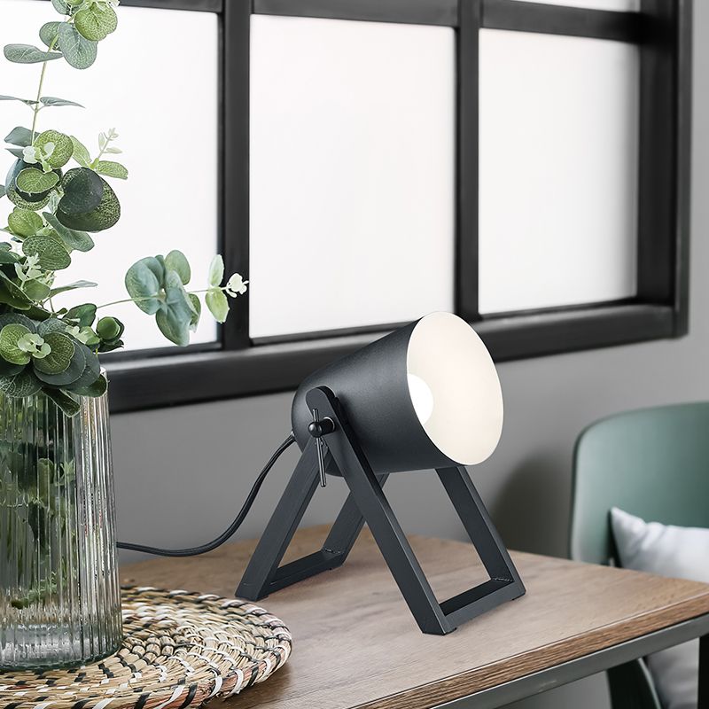 Černá stolní lampa moderní, Sacha, s vypínačem