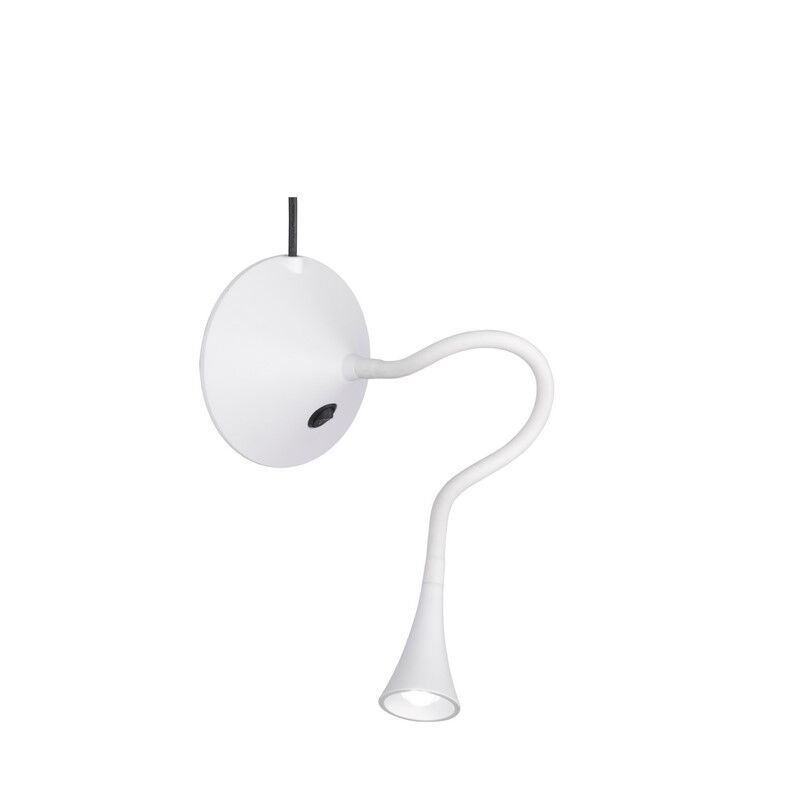 Bílá lampička moderní, Yelaisa, 3W, LED 3000 K, s vypínačem