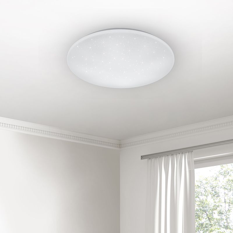 Bílé stropní světlo moderní, Gilleleje, 27W, LED nastavitelný od teplé po studenou bílou, s dálkovým ovládáním Bílé stropní světlo moderní, Gilleleje, 27W, LED nastavitelný od teplé po studenou bílou, s dálkovým ovládáním