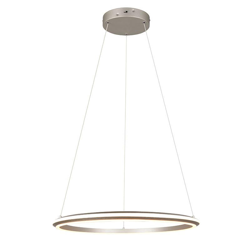 Niklové závěsné světlo moderní, Jiry, 48W, LED white switch, s 3stupňovým stmíváním