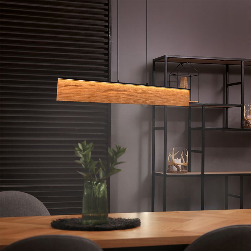 Dřevěné závěsné světlo designové, Tanneke, 39W, LED 3000 K, s 3stupňovým stmíváním