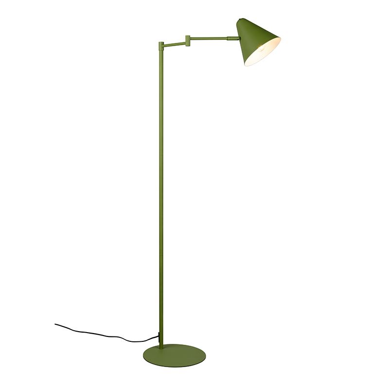 Zelená stojací lampa moderní, Jille, s vypínačem