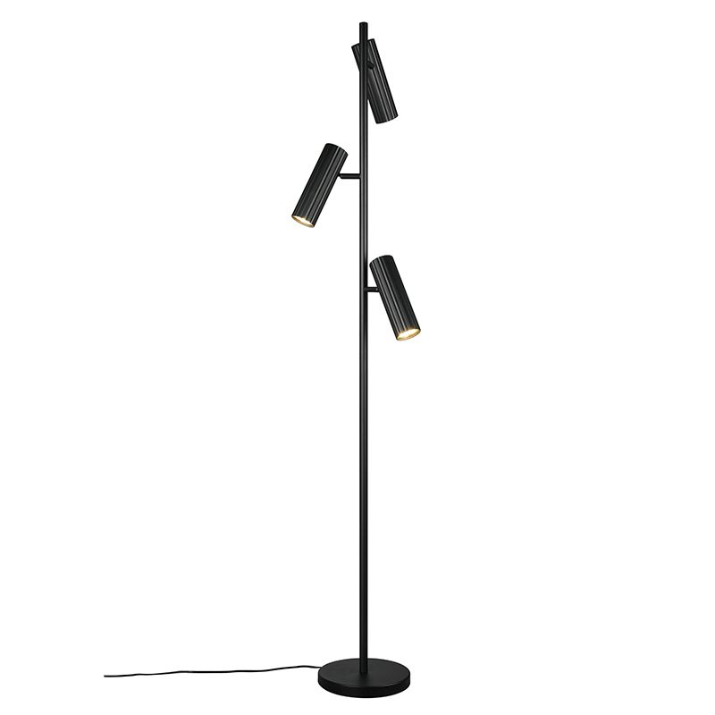Černá stojací lampa moderní, Sieb, s vypínačem