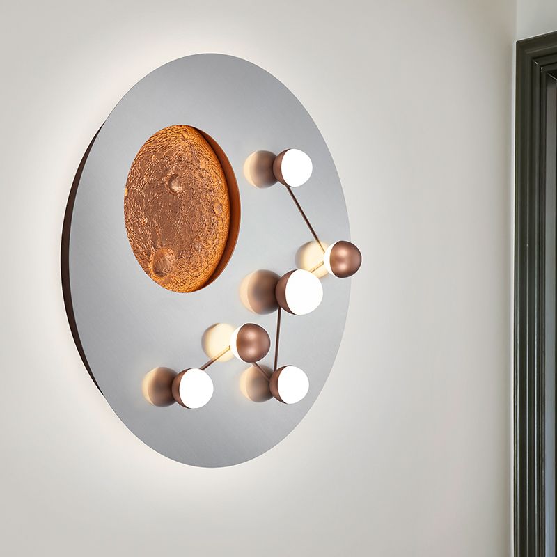 Stříbrné stropní světlo moderní, Gilberto, 42W, LED white switch, s 3stupňovým stmíváním