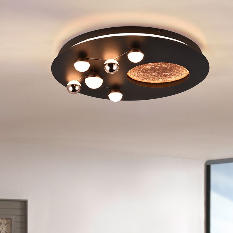 Černé stropní světlo moderní, Gilberto, 42W, LED white switch, s 3stupňovým stmíváním