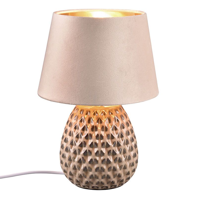 Keramická stolní lampa béžová, Anderson, s vypínačem Keramická stolní lampa béžová, Anderson, s vypínačem
