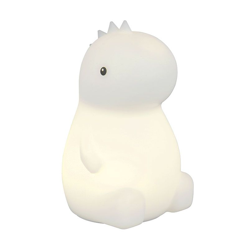 Bílá stolní lampa do dětského pokoje plastová, Vedat, 0,5W, LED RGBW, s vypínačem