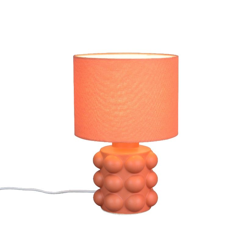Keramická stolní lampa oranžová, Cihad, s vypínačem Keramická stolní lampa oranžová, Cihad, s vypínačem