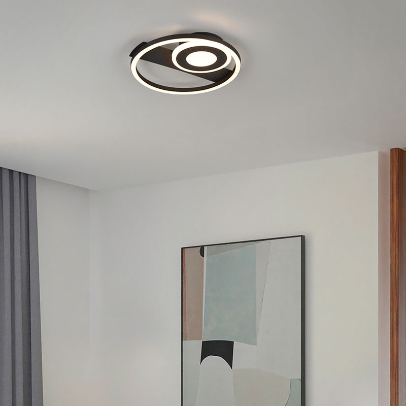 Černé stropní světlo designové, Jantuano, 22W, LED 3000 K