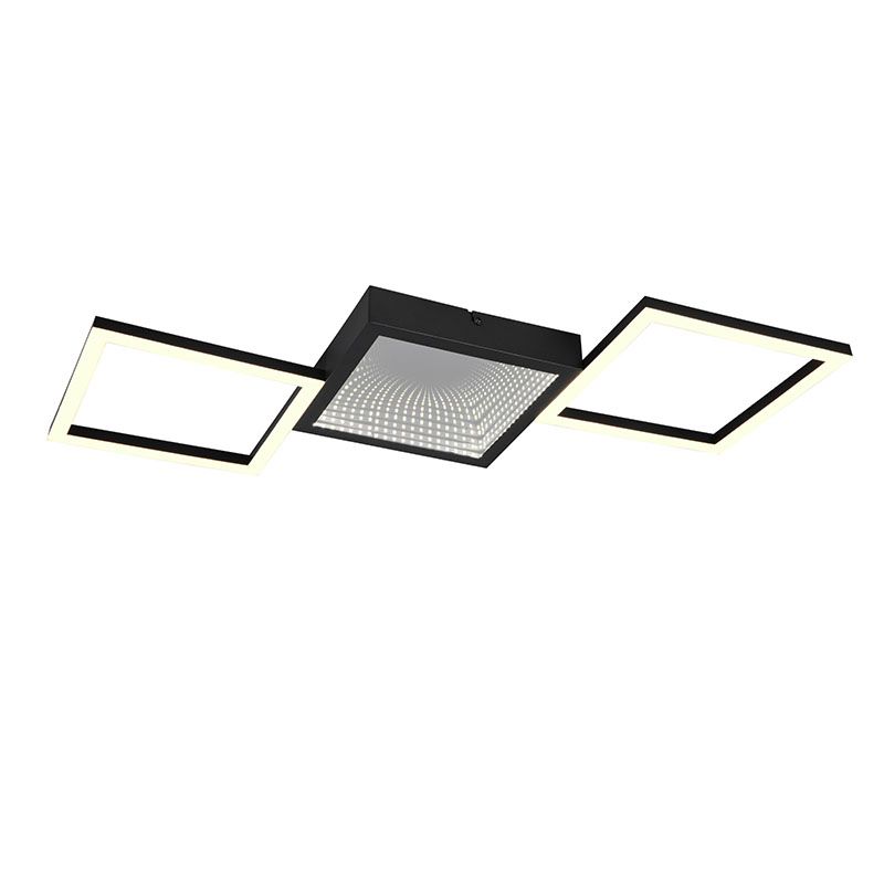 Černé stropní svítidlo designové, Gelka, 24W, LED 3000 K, s 3stupňovým stmíváním