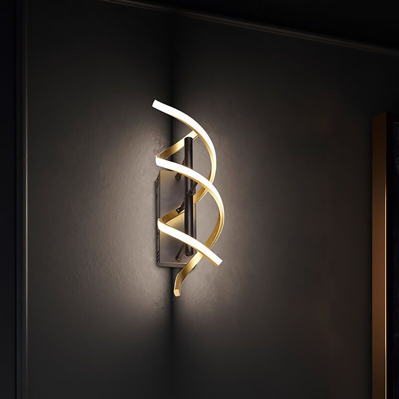 Mosazné nástěnné světlo designové, Sylvian, 22W, LED white switch, s 3stupňovým stmíváním
