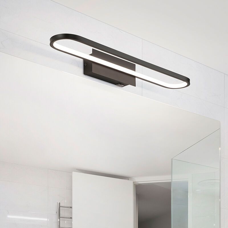Černé nástěnné světlo do koupelny moderní, Martin, 22W, LED 3000 K, IP44