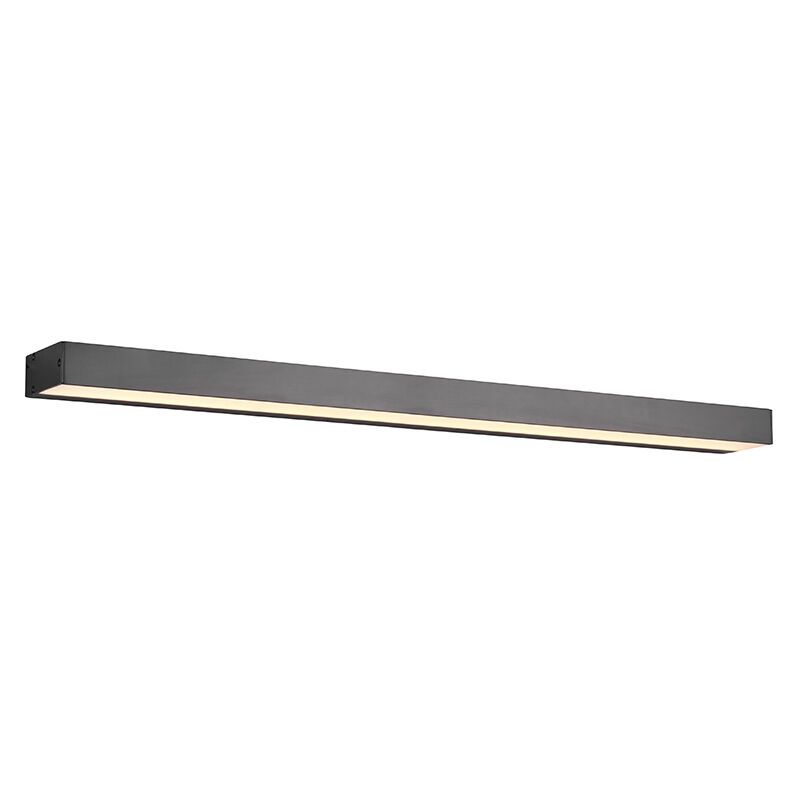 Černé nástěnné světlo do koupelny moderní, Basma, 13W, LED 3000 K, IP44
