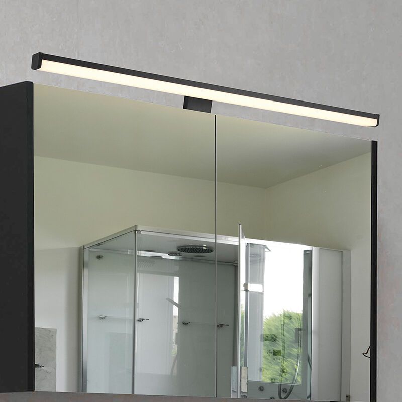 Černé nástěnné světlo do koupelny moderní, Celal, 11,5W, LED 3000 K, IP44