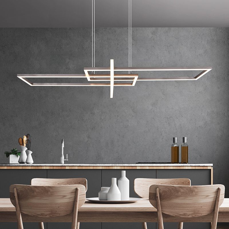 Niklové závěsné světlo moderní, Hatun, 34W, LED 3000 K