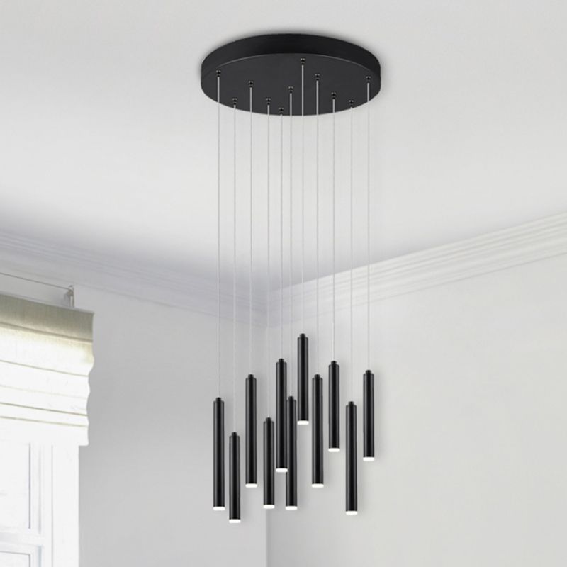 Černé závěsné světlo moderní, Jessamy, 2,5W, LED 3000 K
