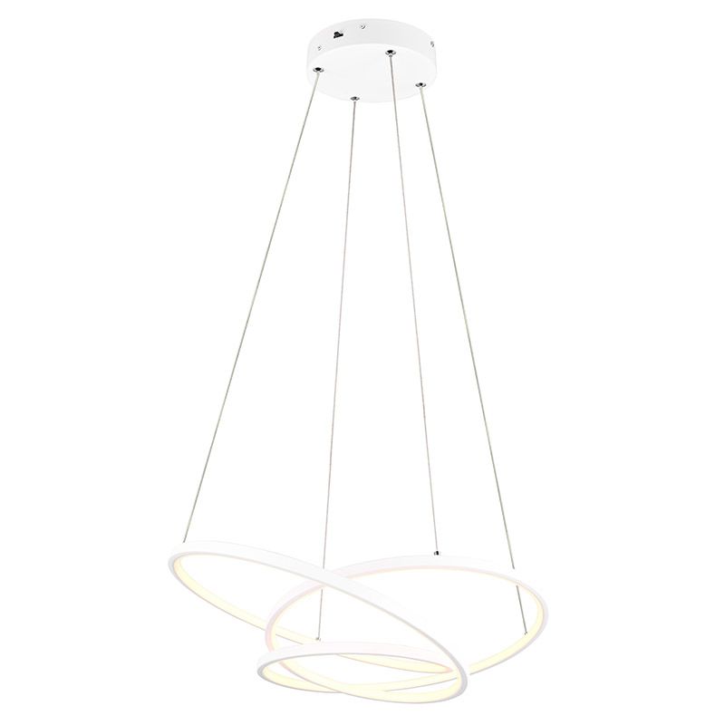 Bílé závěsné světlo designové, Teodore, 34W, LED white switch, s 3stupňovým stmíváním