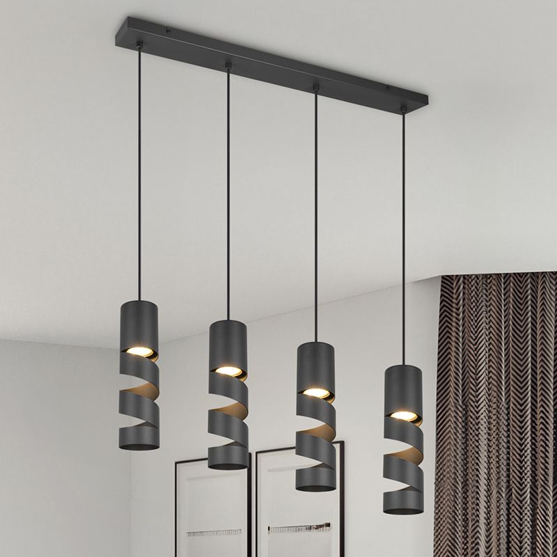 Černé závěsné světlo designové, Marouan