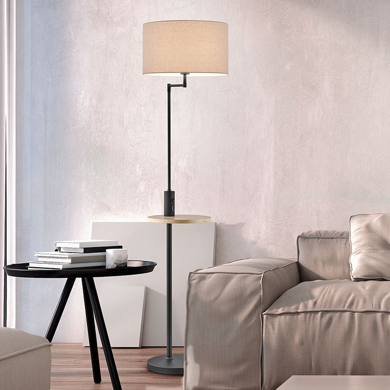 Černá stojací lampa moderní, Logiso