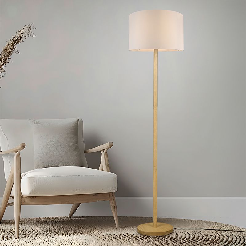 Dřevěná stojací lampa moderní, Caya, s vypínačem Dřevěná stojací lampa moderní, Caya, s vypínačem