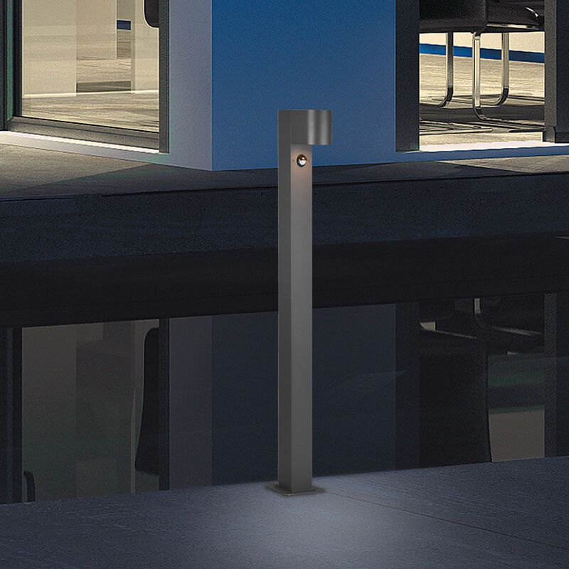 Antracitá venkovní lampa stojací se senzorem pohybu moderní, Laurien, IP44