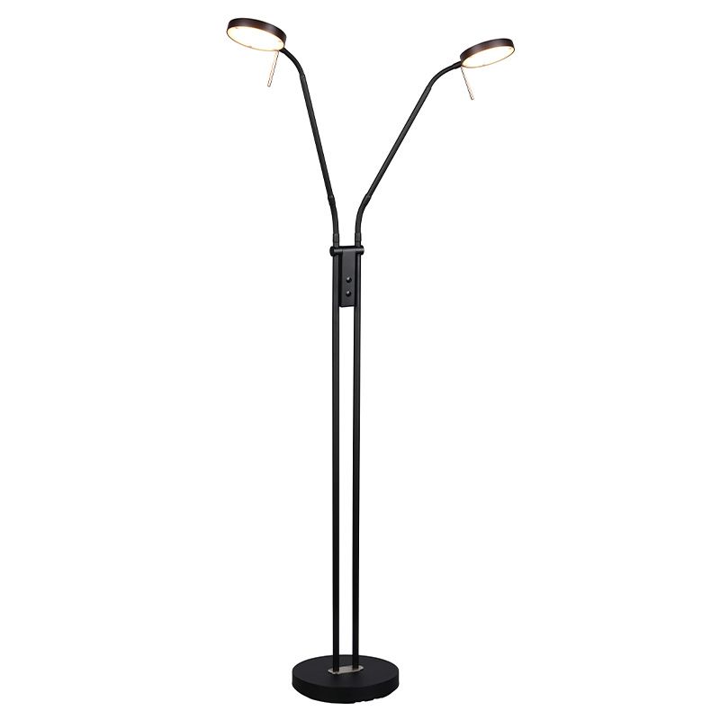 Černá stojací lampa moderní, Bilge, s dotykovým stmívačem
