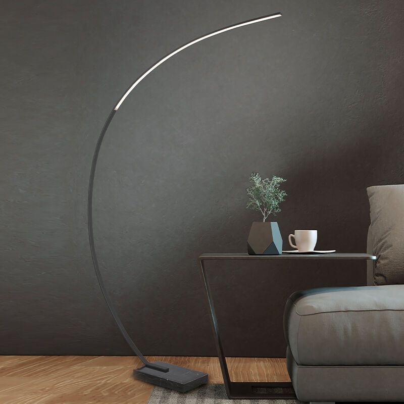 Černá oblouková lampa moderní, Yoel, 18W, LED 3000 K, s vypínačem
