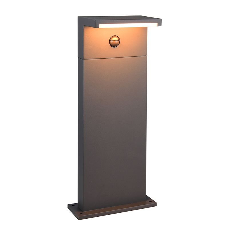 Antracitá venkovní lampa stojací se senzorem pohybu moderní, Patrique, IP54