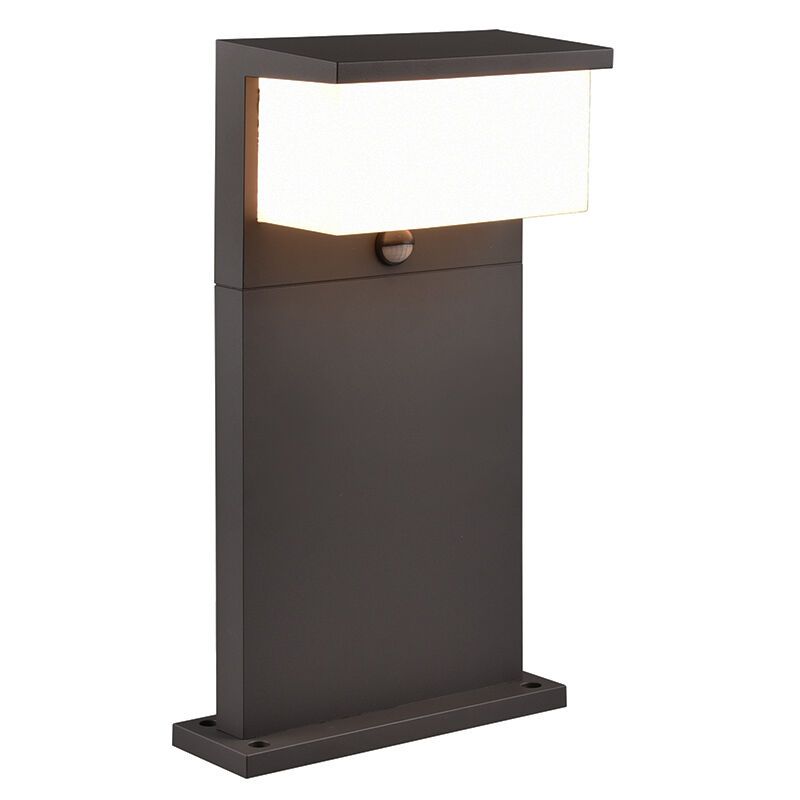 Antracitá venkovní lampa stojací se senzorem pohybu moderní, Slimane, 13W, LED 3000 K, IP54