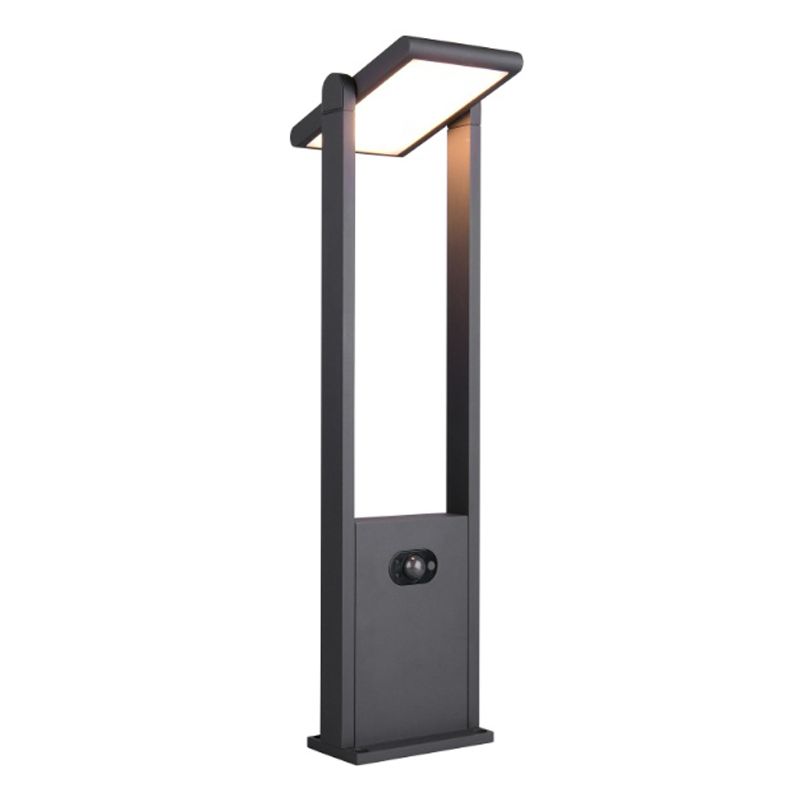 Antracitá solární venkovní lampa stojací moderní, Maku, 5W, LED white switch, IP65