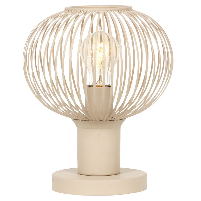 Béžová stolní lampa industriální, Gjalt