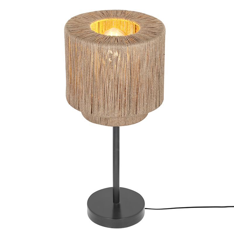 Béžová stolní lampa rustikální, Rinus