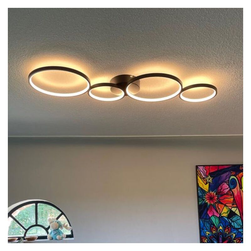 Černé stropní světlo moderní, Robon, 37W, LED 3000 K