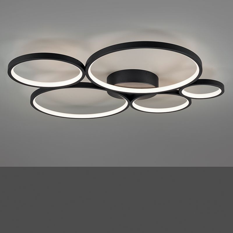 Černé stropní světlo moderní, Robon, 49W, LED 3000 K