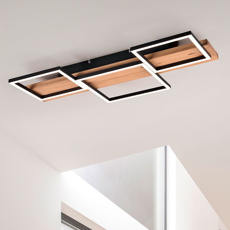 Hnědé stropní světlo moderní, Justian, 30W, LED 3000 K, s 3stupňovým stmíváním