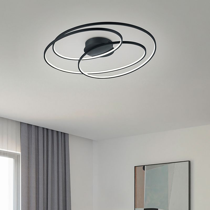 Černé stropní světlo moderní, Sabra, 50W, LED 3000 K