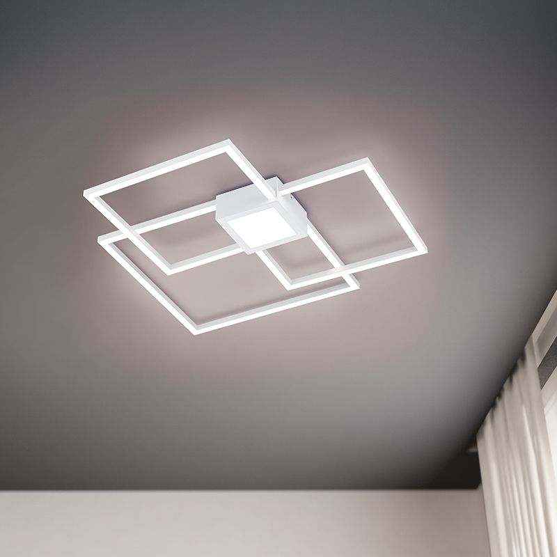 Bílé stropní světlo moderní, Kimoni, 38W, LED 4000 K, s 3stupňovým stmíváním