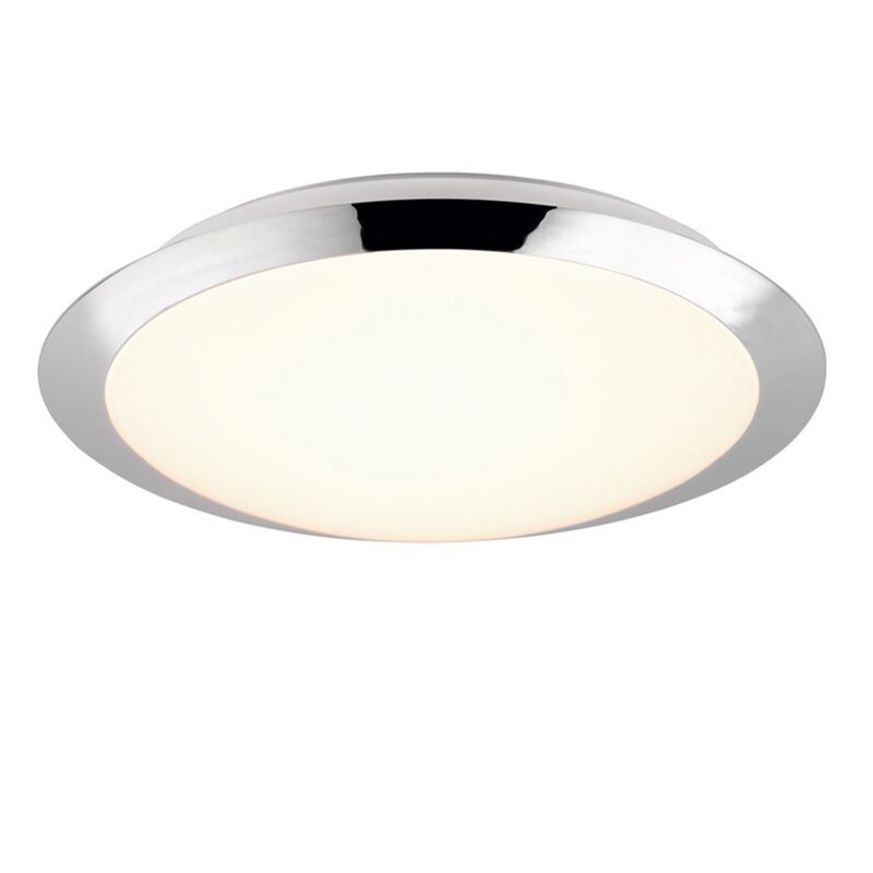 Chromové stropní světlo do koupelny plastové, Ronan, 12W, LED 3000 K, IP44
