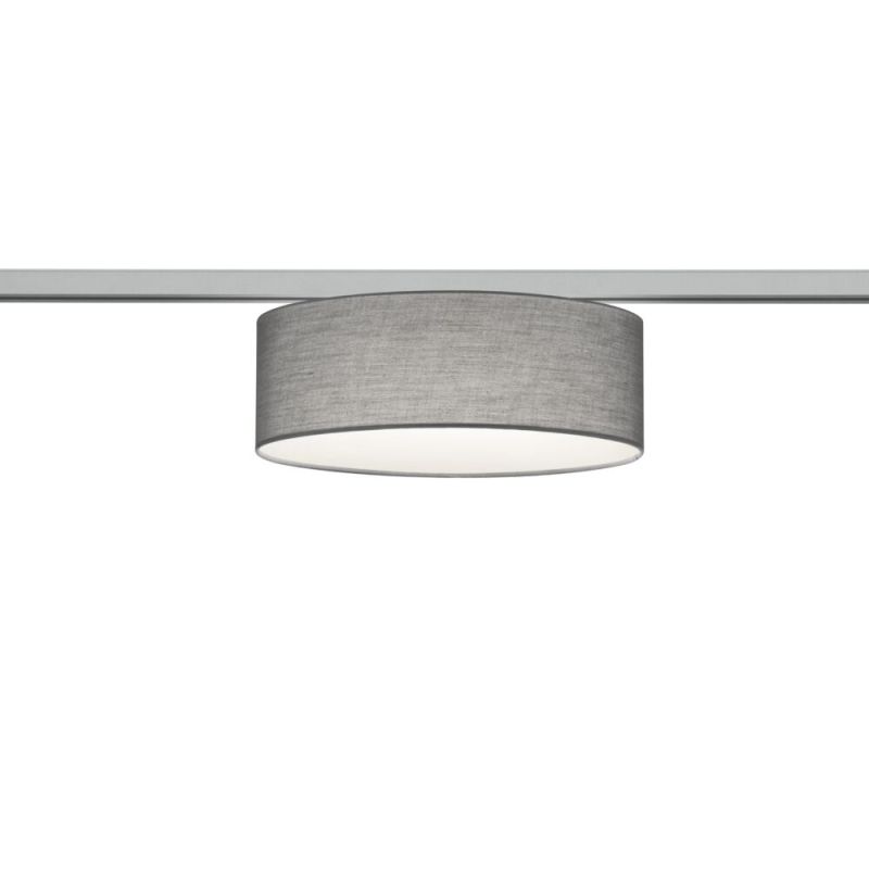 Šedá stropní lampa Oliver pro dvoufázové kolejnicové osvětlení