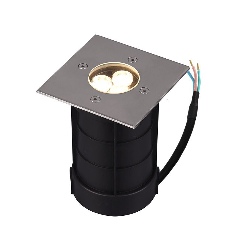 Niklové nájezdové svítidlo moderní, Jabari, 3W, LED 3000 K, IP65 Niklové nájezdové svítidlo moderní, Jabari, 3W, LED 3000 K, IP65
